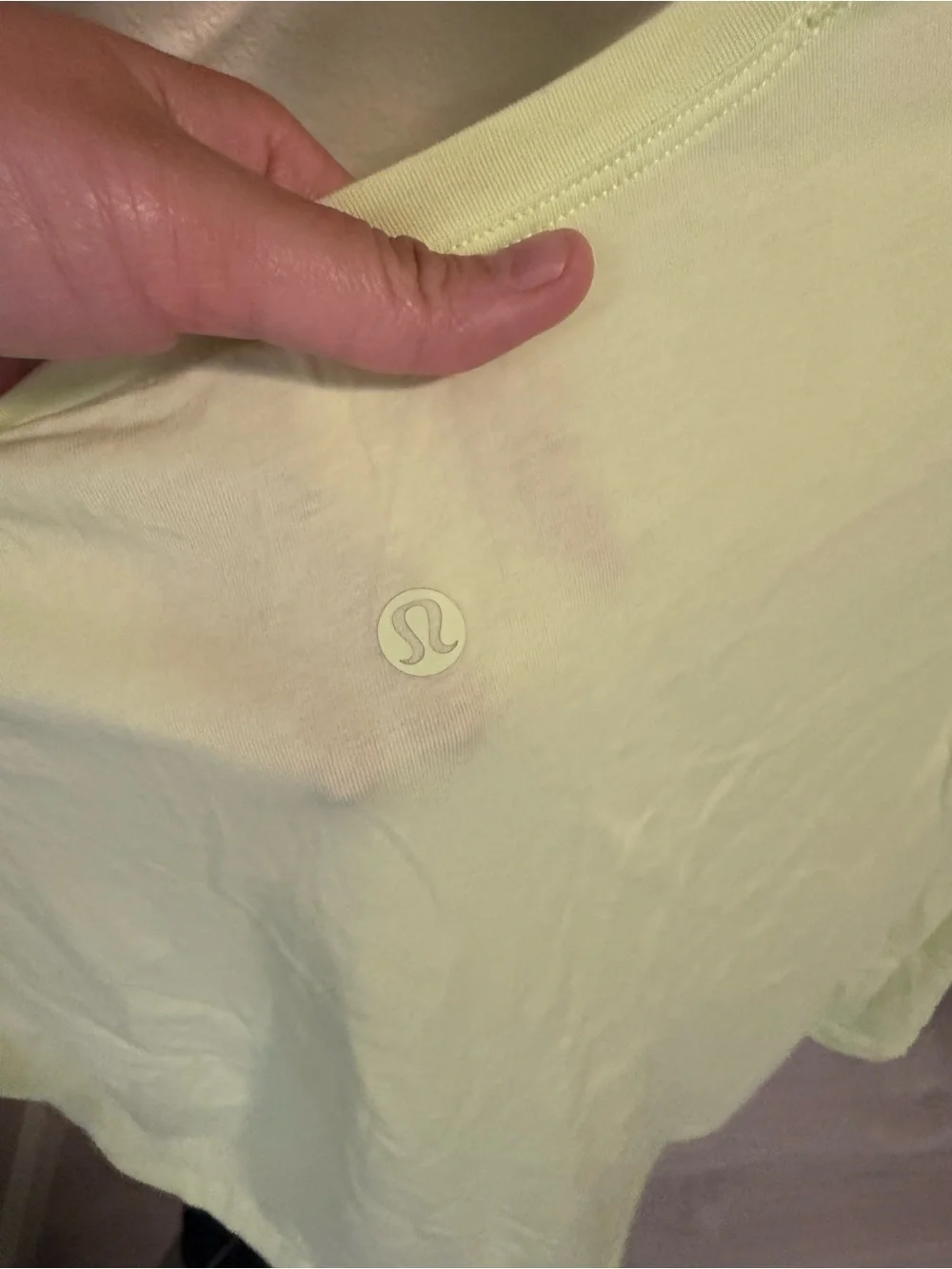 Lululemon All Yours Cropped T-Shirt Elixir Lime Green Size 4 Pima Cotton